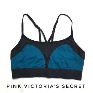 ❌SOLD❌ Victoria's Secret Pink Sports Bra Teal/Blk